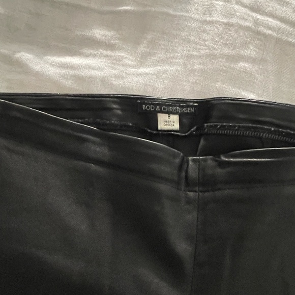 BOD & CHRISTENSEN Leather Pants in Black - Picture 3 of 3